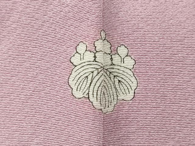 平和屋着物●本草木染作家 瑞寶 色無地 撫子色 正絹 逸品 CABC2138ut