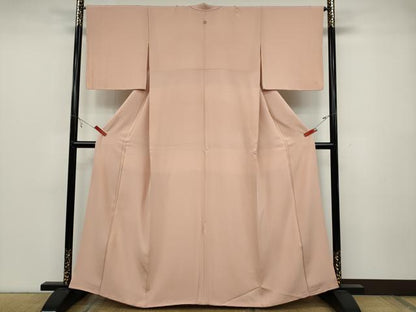 平和屋着物●上質な色無地 一斤染色 正絹 逸品 CABC2139ut