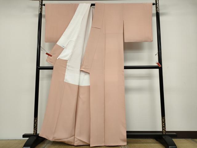 平和屋着物●上質な色無地 一斤染色 正絹 逸品 CABC2139ut