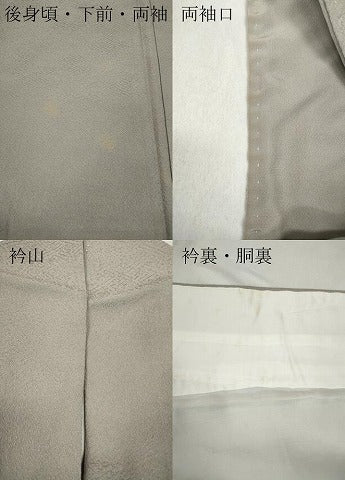 平和屋着物●本加賀友禅作家 押田正義監修 色無地 紗綾形地紋 枯野色 正絹 逸品 CABC2143ut