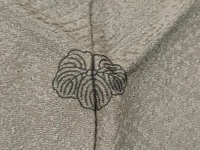 平和屋着物●本加賀友禅作家 押田正義監修 色無地 紗綾形地紋 枯野色 正絹 逸品 CABC2143ut