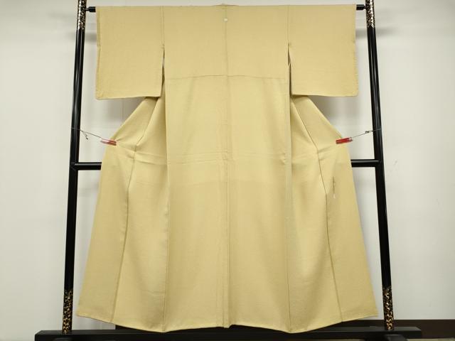 平和屋着物●本草木染作家 瑞寶 色無地 霞地紋 砥粉色 正絹 逸品 CABC2145ut