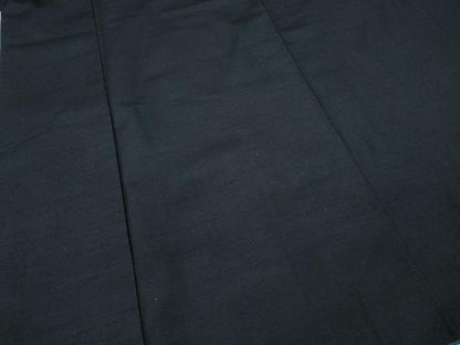 平和屋着物●男性 紬 色無地 藍鉄色 正絹 逸品 CABC2150ut