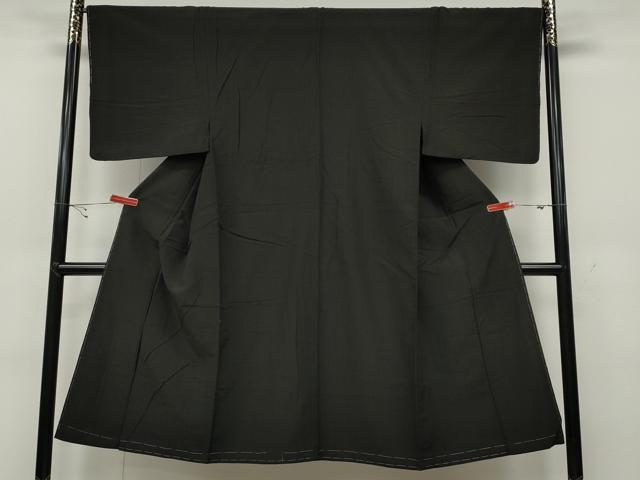 平和屋着物●男性 紬 格子柄 正絹 逸品 未使用 CABC2154ut