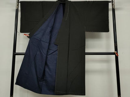 平和屋着物●男性 紬 格子柄 正絹 逸品 未使用 CABC2154ut