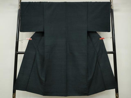 平和屋着物●男性 紬 色無地 蝋色 正絹 逸品 CABC2156ut