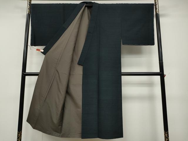 平和屋着物●男性 紬 色無地 蝋色 正絹 逸品 CABC2156ut