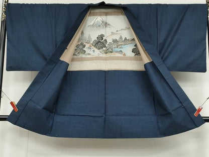 平和屋着物●男性 本場大島紬 アンサンブル 120亀甲 総詰め 正絹 逸品 CABC2160ut