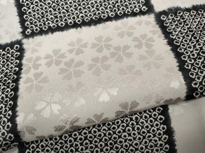 平和屋着物●長襦袢 無双仕立て 市松鹿の子文 正絹 逸品 CABC2161ut