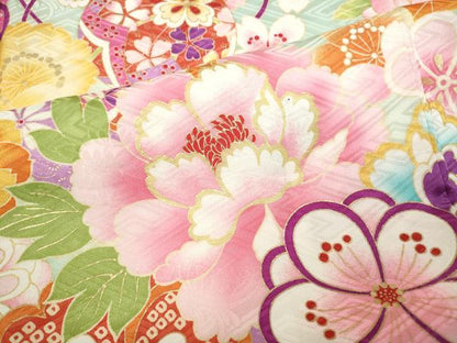 平和屋着物●豪華振袖 花鞠文 暈し染め 金彩 正絹 逸品 CABC2167ut