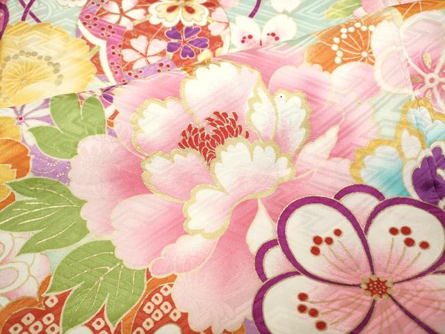 平和屋着物●豪華振袖 花鞠文 暈し染め 金彩 正絹 逸品 CABC2167ut