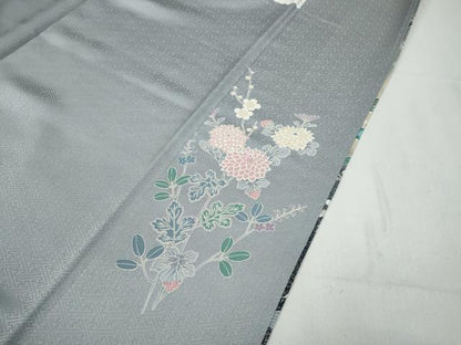 平和屋着物●訪問着 鴛鴦枝花文 暈し染め 金彩 正絹 逸品 CABC2168ut