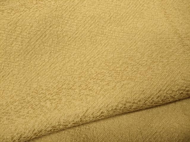 平和屋着物●上質な色無地 作家物 網目地紋 飴色 正絹 逸品 CABC2171ut