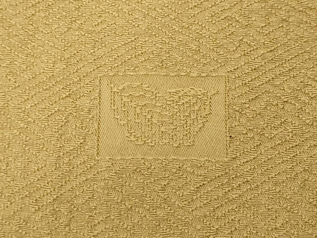 平和屋着物●上質な色無地 作家物 網目地紋 飴色 正絹 逸品 CABC2171ut