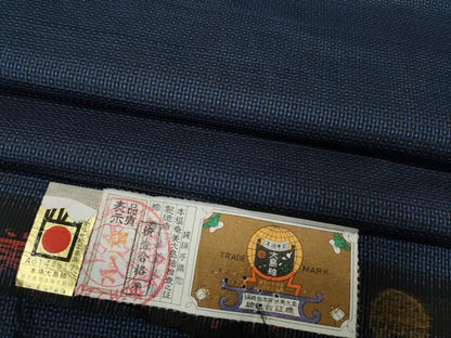 平和屋着物●男性 本場大島紬 100亀甲 総詰め 証紙付き 正絹 逸品 未使用 CABC2179ut