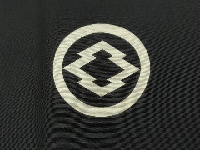 平和屋着物●男性 黒紋付 正絹 逸品 CABC2183ut