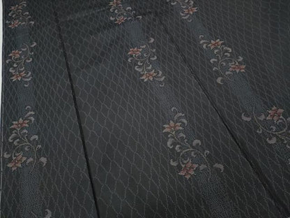 平和屋着物●本場大島紬 網目花唐草文 反端付き 正絹 逸品 CABC2186ut