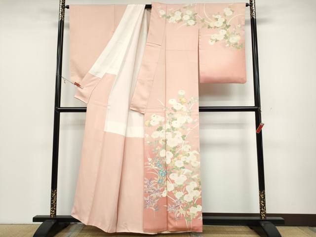平和屋着物●訪問着 友禅 草花文 暈し染め 正絹 逸品 CABC2191ut