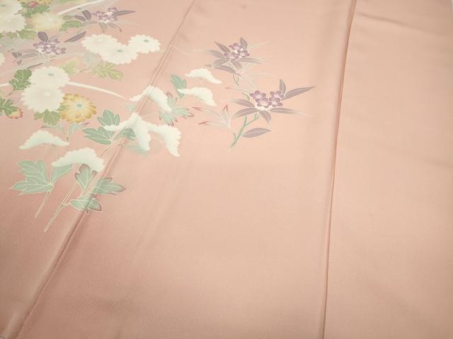 平和屋着物●訪問着 友禅 草花文 暈し染め 正絹 逸品 CABC2191ut