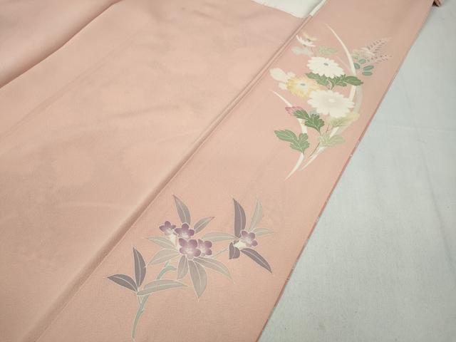 平和屋着物●訪問着 友禅 草花文 暈し染め 正絹 逸品 CABC2191ut