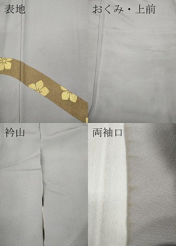 平和屋着物●訪問着 竹屋町刺繍 流線花文 金彩 正絹 逸品 CABC2194ut