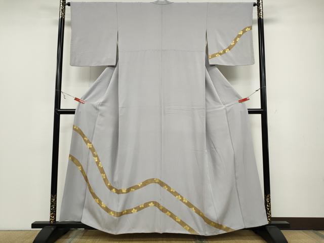 平和屋着物●訪問着 竹屋町刺繍 流線花文 金彩 正絹 逸品 CABC2194ut