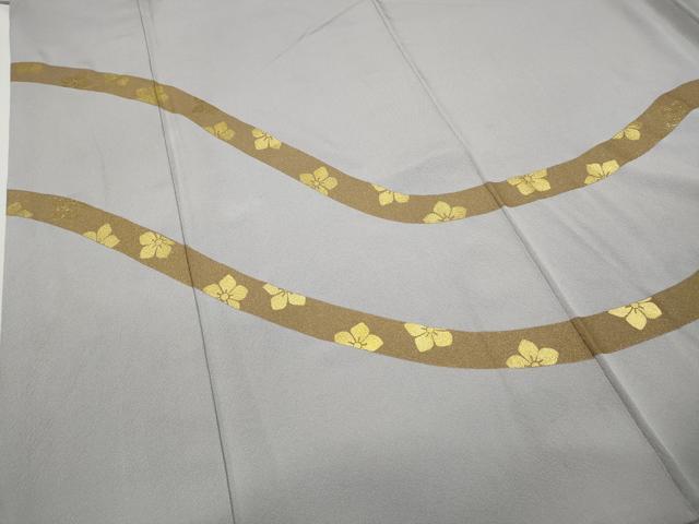 平和屋着物●訪問着 竹屋町刺繍 流線花文 金彩 正絹 逸品 CABC2194ut