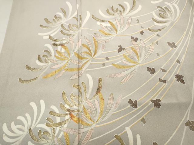 平和屋着物●訪問着 刺繍 菊 金彩 小田急百貨店扱い 正絹 逸品 CABC2195ut