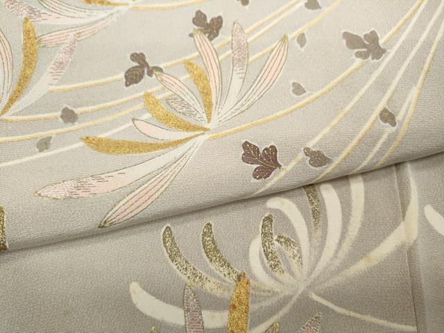 平和屋着物●訪問着 刺繍 菊 金彩 小田急百貨店扱い 正絹 逸品 CABC2195ut