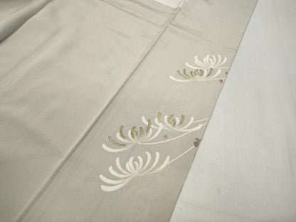 平和屋着物●訪問着 刺繍 菊 金彩 小田急百貨店扱い 正絹 逸品 CABC2195ut