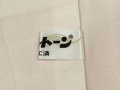 平和屋着物●訪問着 駒刺繍 雪芝草花文 金彩 正絹 逸品 CABC2196ut