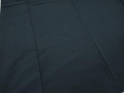 平和屋着物●男性 紬 色無地 藍鉄色 正絹 逸品 CABC2197ut