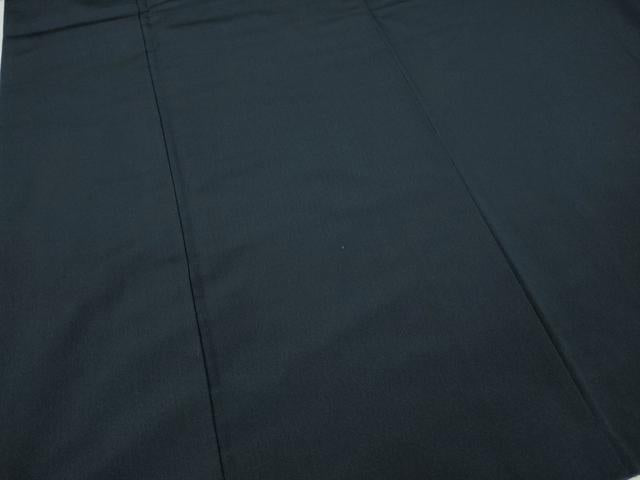 平和屋着物●男性 紬 色無地 藍鉄色 正絹 逸品 CABC2197ut