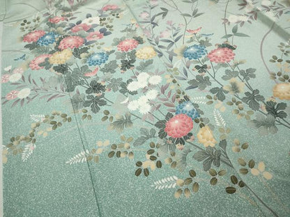 平和屋着物●訪問着 友禅 作家物 草花文 暈し染め 正絹 逸品 CABC2199ut