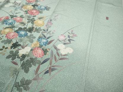 平和屋着物●訪問着 友禅 作家物 草花文 暈し染め 正絹 逸品 CABC2199ut