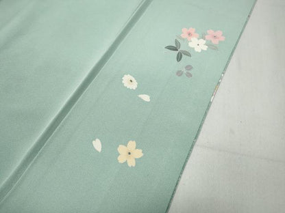 平和屋着物●訪問着 友禅 作家物 草花文 暈し染め 正絹 逸品 CABC2199ut