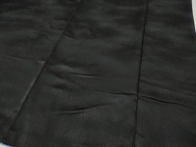 平和屋着物●訪問着 絞り 刺繍 吉祥文 黒地 金彩 正絹 逸品 CABC2200ut
