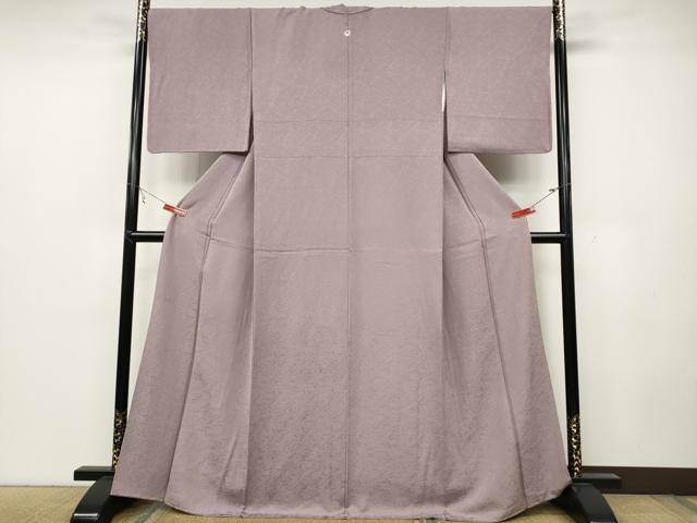 平和屋着物●上質な色無地 流水地紋 紅藤色 正絹 逸品 CABC2203ut