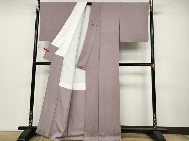 平和屋着物●上質な色無地 流水地紋 紅藤色 正絹 逸品 CABC2203ut