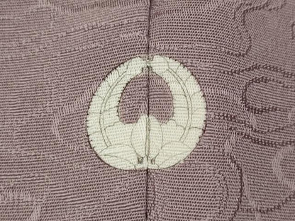 平和屋着物●上質な色無地 流水地紋 紅藤色 正絹 逸品 CABC2203ut