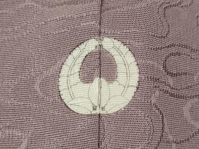 平和屋着物●上質な色無地 流水地紋 紅藤色 正絹 逸品 CABC2203ut
