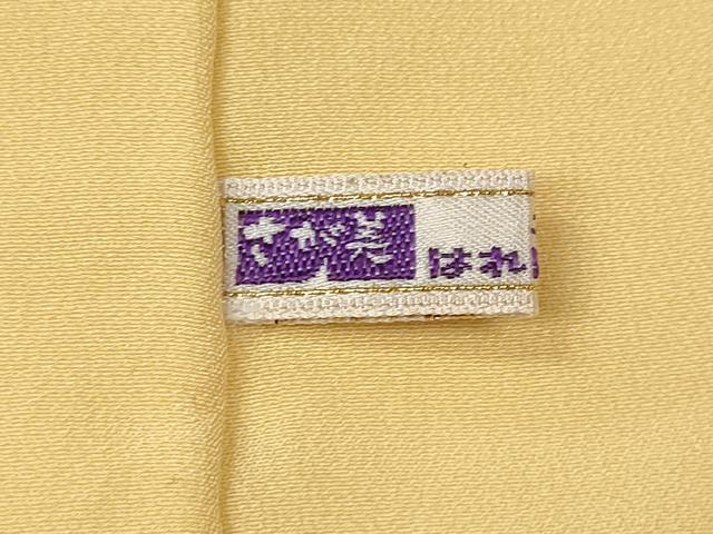 平和屋着物●上質な色無地 風景草花地紋 蜂蜜色 さが美扱い 正絹 逸品 CABC2205ut