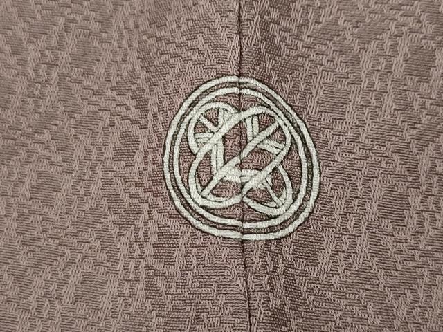平和屋着物●上質な色無地　吉祥地紋　薄柿色　正絹　逸品　未使用　CABC2207ut 平和屋着物○上質な色無地 吉祥地紋 薄柿色 正絹 逸品 未使用