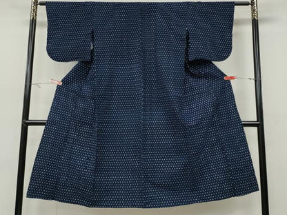 平和屋着物●久留米絣 単衣 十字絣 綿 逸品 CABC2215ut