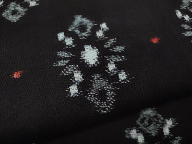 平和屋着物●久留米絣 単衣 菱吉祥花文 綿 逸品 CABC2217ut