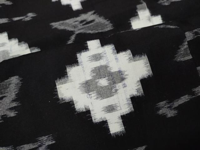平和屋着物●久留米絣 単衣 番傘菱花文 綿 逸品 CABC2219ut
