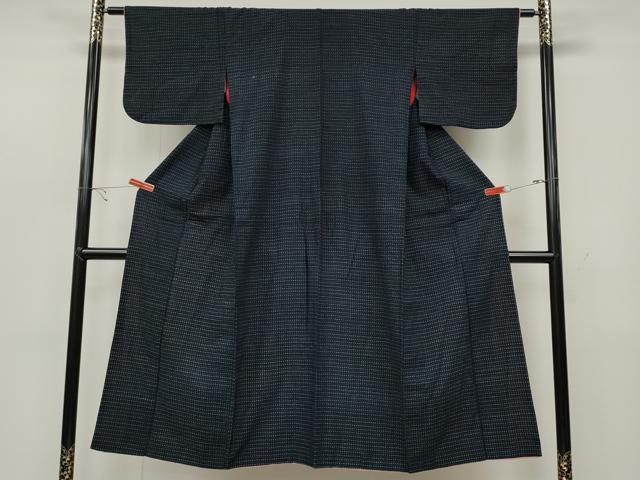 平和屋着物●久留米絣 幾何学文様 綿 逸品 CABC2224ut