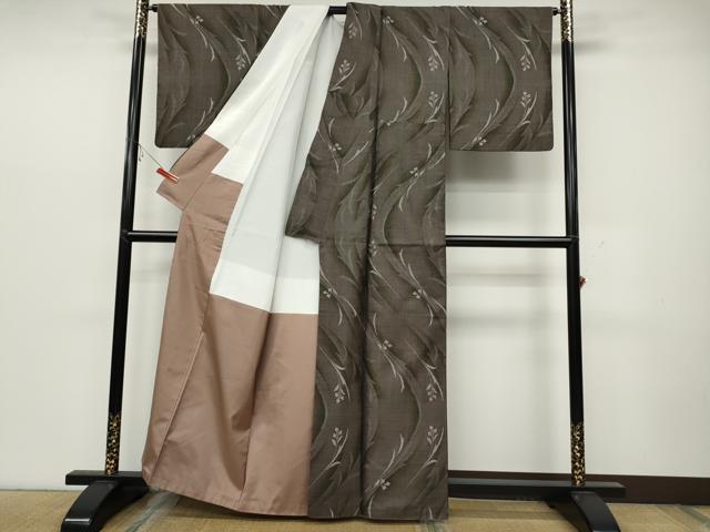 平和屋着物●本場大島紬 9マルキ 枝花文 正絹 逸品 CABC2241ut
