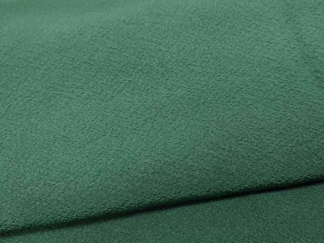 平和屋着物●上質な色無地 吉祥地紋 錆浅葱色 ロング丈 正絹 逸品 CABC2258ut