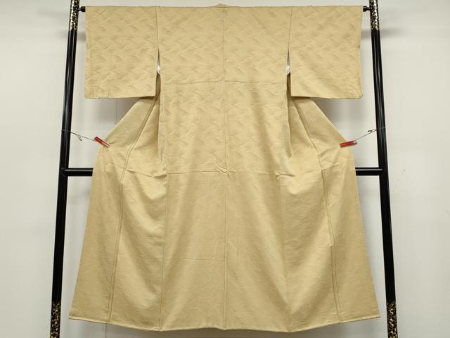 平和屋着物●上質な色無地 立波地紋 砥粉色 正絹 逸品 CABC2260ut
